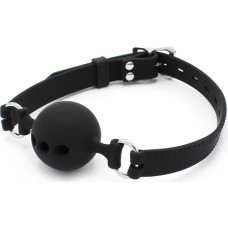 Kiotos X Label Silicone Ball Gag with Holes Black