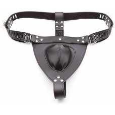 Kiotos Leather Chastity Pants with Padlock