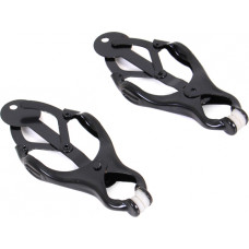 Kiotos Steel Budget Clover Nipple Clamp Black Set