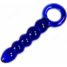 Kiotos Glass Glass Dildo Blue Balls & O-ring