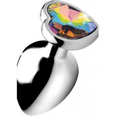 Xr Brands Rainbow Prism - Heart Butt Plug - Large