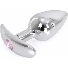 Kiotos Steel Aluminium Handle Buttplug Pink Gem