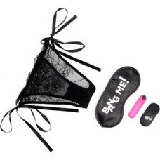 Xr Brands Power Panty - Lace Panties, Bullet Vibrator and Blindfold