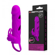 Boss Of Toys PRETTY LOVE - PENIS SLEEVE WITH BALL STRAP vibration PURPLE
