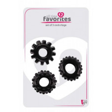 Boss Of Toys ALL TIME FAVORITES SET OF 3 COCKRINGS BLACK