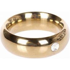 Kiotos Steel Gold Donut Cockring with Jewel - Thick - 45 mm