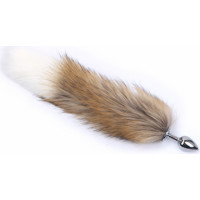 Kiotos Bdsm Fox Tail Plug Brown & White - Short