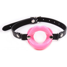 Kiotos Leather Mouth Gag Pink Mouth