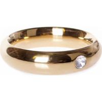 Kiotos Steel Gold Donut Cockring with Jewel - 50 mm