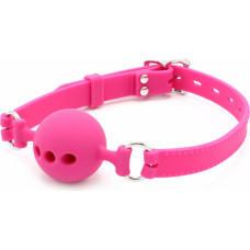 Kiotos X Label Silicone Ball Gag with Holes Pink