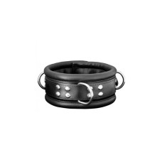 Kiotos Leather Leather Collar 6,5 cm - Black