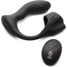 Xr Brands Silicone Prostate Plug with Cockring and Remote Control