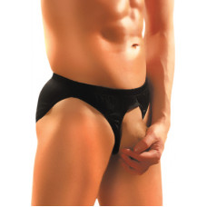 Male Power Pouchless Brief - One Size - Black