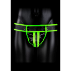 Ouch! By Shots Striped Jockstrap - Glow in the Dark - S/M