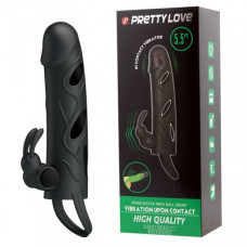 Boss Of Toys PRETTY LOVE - PENIS SLEEVE WITH BALL STRAP vibration BLACK