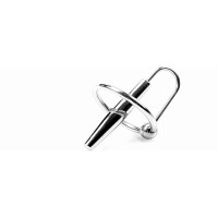 Kiotos Steel Penisplug with Glansring - 28 mm
