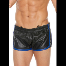 Ouch! By Shots Leather Versatile Shorts - S/M - Blue