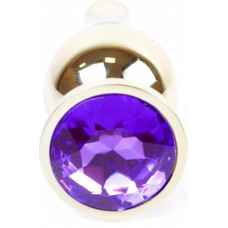 B - Series Heavyfun Plug-Jewellery Gold BUTT PLUG- Purple