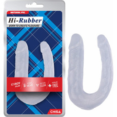 Hi-Rubber 13 Inch Dildo-Clear
