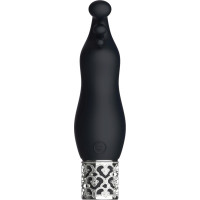 Royal Gems Exquisite - Rechargeable Silicone Bullet - Black
