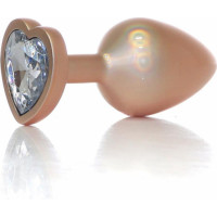 B - Series Heavyfun Plug-Jewellery Pearl Gold Heart PLUG- Clear M