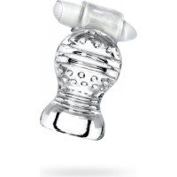 Lingam By Toyfa Lingam Shakti, Vibrating Masturbator, TPE, Transparent, 9 cm