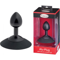 Malesation Alu-Plug with suction cup small, black