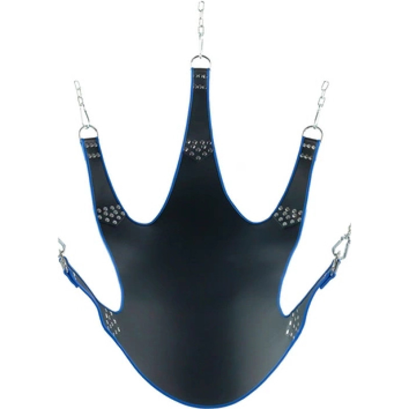 Mr. Sling Leather Strap with Blue Piping 5 Points