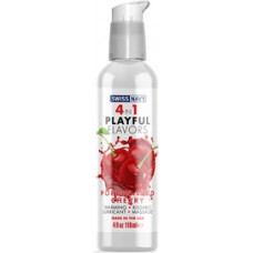 Swiss Navy 4 vienā Lubrikants ar Poppin savvaļas ķiršu garšu - 4 fl unces / 118 ml
