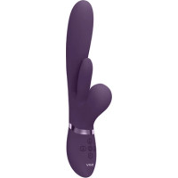 Vive By Shots Kura - Thrusting G-Spot Vibrator with Flapping Tongue and Pulse Wave Stimulator - Purple
