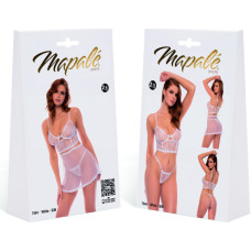 Mapalé Divi vienā Babydoll un divu gabalu komplekts - S/M - balts