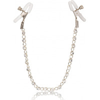 Calexotics Crystal Chain Nipple Clamps / Silver