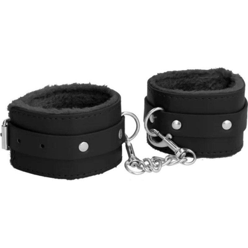 Ouch! By Shots Plush Leather Handcuffs