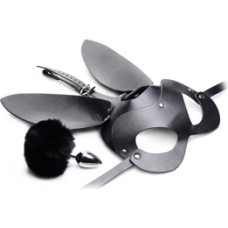 Xr Brands Bunny Tail - Anal Plug and Mask Set