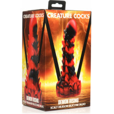 Xr Brands Demon Rising - Силиконовый дилдо Scaly Dragon - Красный/Черный