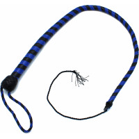 Kiotos Leather Leather Whip Black & Blue 90 cm