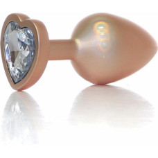 B - Series Heavyfun Plug-Jewellery Pearl Gold Heart PLUG- Clear L