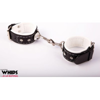 Whips Collections Kajdanki- Kajdanki damskie, z karabińczykami, białe