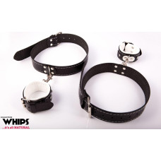 Whips Collections Kajdanki - Kajdanki damskie na uda białe