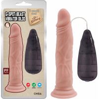 T-Skin Real G-spot Beast Vibrator Dildo-Flesh