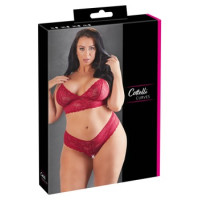 Cottelli Curves Bra and Red Briefs 4XL
