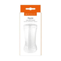 Me You Us Masturbator- Me You Us Ripple Dual End Stroker Male Masturbator Transparent