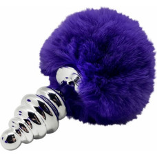 Alive Plug-Metal Anal Fluffly Twist Plug S Dark Purple