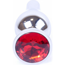 B - Series Heavyfun Plug-Jewellery Silver BUTT PLUG- Red