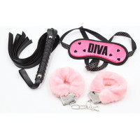 Fetish Fever - Bondage Set - 3 pieces - Pink/Black