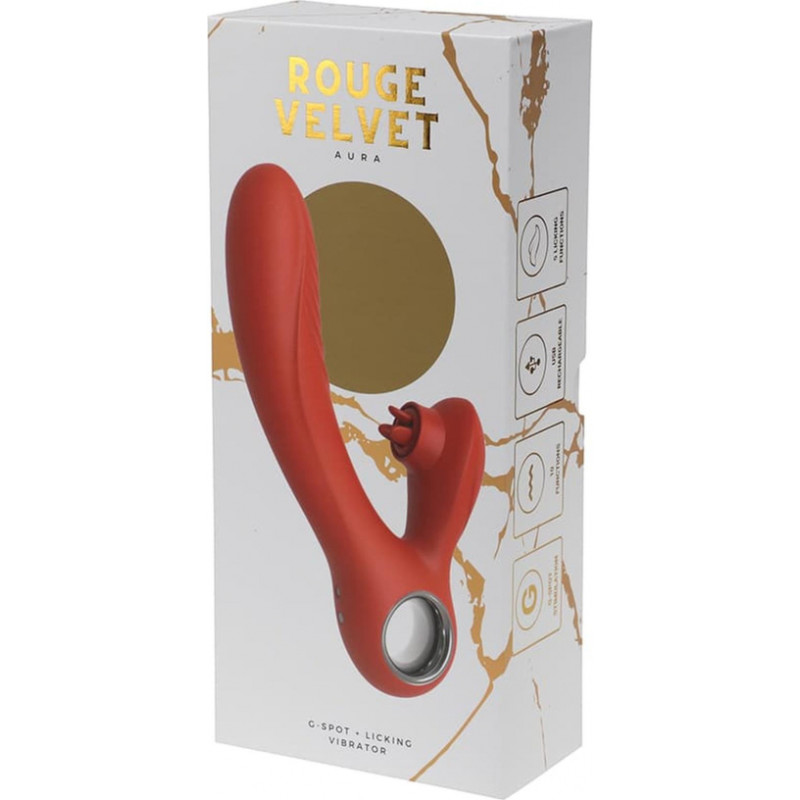 Rouge Velvet - G-Spot + Licking Vibrator