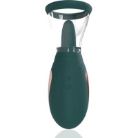 Pumped By Shots Enhance - uzlādējams vulva un krūts pumpis - Forest Green