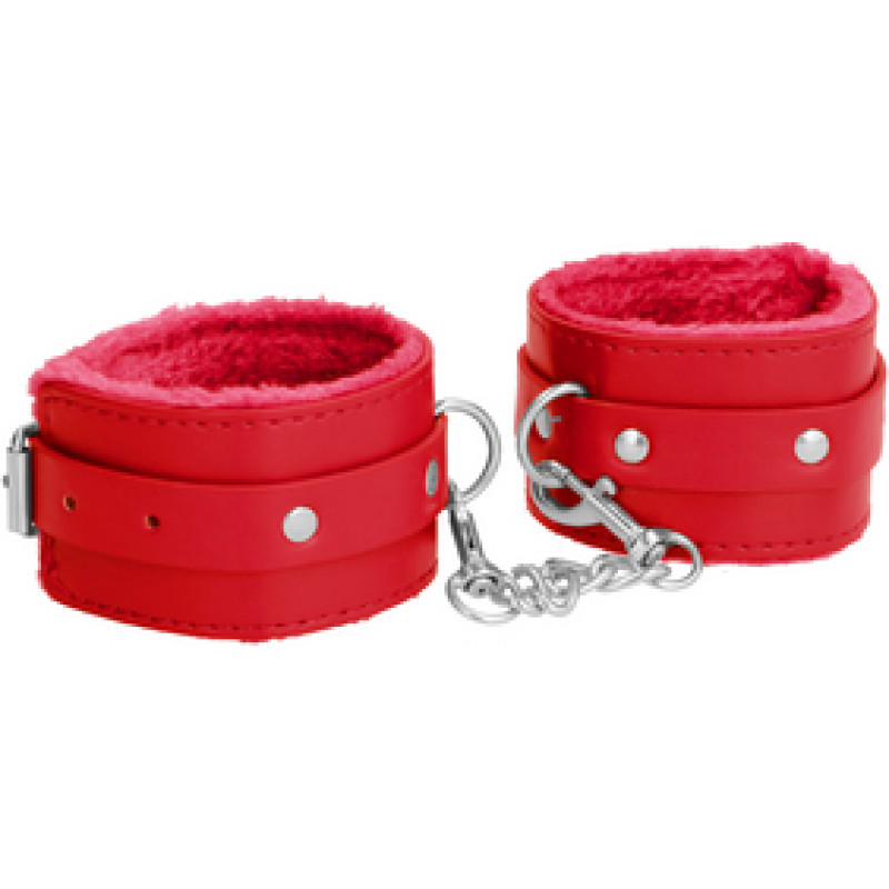 Ouch! By Shots Plush Leather Handcuffs