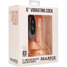 Realrock By Shots Vibrējošs Realistic Cock ar sēklinieku maisiņu - 6 / 15 cm