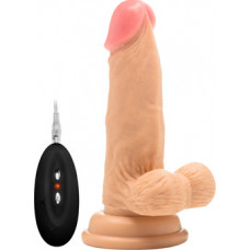 Realrock By Shots Vibrating Realistic Cock with Scrotum - 6 / 15 cm